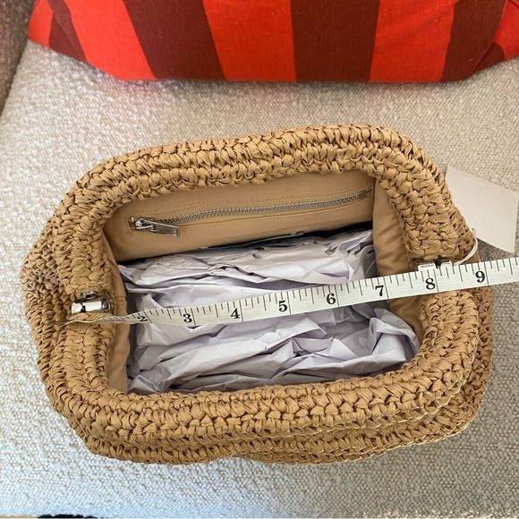 NWT COS Raffia Framed Clutch Bag in 'Beige' - Picture 11 of 11
